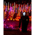 Miniatyrbilde 5 av 6: Solardrevne Halloween-lys 20 rør 480 LED-meteorskur Icicle-lys regndråpelykter med timerfunksjon fallende regnlys for feriefest
