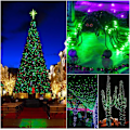 Miniatyrbild 3 av 7: Gröna julgransljus, 33ft 100 LED Mini Xmas Tree Lights, 120V UL-certifierade LED-slingor för St. Patrick's Day, Halloween, jul,