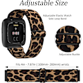 Miniatyrbild 3 av 5: 2-pack remmar kompatibla med Fitbit versa3/4 rem - snyggt ersättningsarmband i elastiskt material