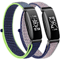 Miniatyrbilde 1 av 5: 2-pak nylon Ace 3-bånd kompatibel med Fitbit Ace 3-reimer for barn