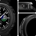 Miniatyrbillede 3 af 5: Liquid Air Armor designet til Galaxy Watch 4 Classic Case 42mm (2021) - Mat Sort Mat Sort