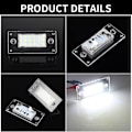 Miniatyrbild 3 av 5: 2 st felkodfria LED-bakre registreringsskyltlampor för Audi A3 8L S3, A4 B5 S4 RS4 Avant