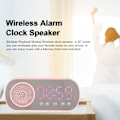 Miniatyrbild 4 av 9: Digital väckarklocka, liten skrivbordsur Bluetooth 5.0 klockhögtalare HiFi LED-spegelskärm Micro USB-laddningsklockradio Smart klocka för sovrum,