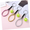 Miniatyrbillede 6 af 9: 15 stk. Tennis Racket Nøglering Mini Volleyball Nøglering Nøgleringe til Tennis Racket Bulk Gaver til Voksne Sports Nøglering til Charm Flocking Miss As
