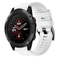 Miniatyrbillede 1 af 5: Til Garmin Fenix 5x Plus Metal Spænde Solid Color Silikonurrem ZRO White