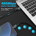 Miniatyrbild 4 av 5: USB C till Lightning-kabel, 6Ft+9Ft [Mfi-certifierad] 20W