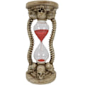 Miniatyrbillede 1 af 9: Ebros Gave Gotisk Alkymi Kirkegård 4 Kranier Med Skelet Rygsøjle Knogler Dekorative Sand Timer Figur Ossuarium Makaber Sandtimer Accent