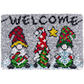 Miniatyrbild 1 av 7: SKTWOE Latch Hook Rug Kits för vuxna Jul Rug Making Kits Tryckt Canvas Tapestry Kits Broderi Kits DIY Virka Garn Kits för nybörjare