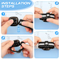 Miniatyrbild 4 av 5: 5-pack justerbart elastiskt band kompatibelt med Fitbit Versa 3/Sense