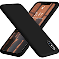 Miniatyrbillede 1 af 6: Kompatibel med iPhone Xs Max Cover, Blød Flydende Silikone Fuld Kropsbeskyttelse med Mikrofiberforing, Sort Sort