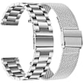 Miniatyrbilde 1 av 7: Remsett for Galaxy Watch 7 6 5 4 40mm 44mm / Watch 6 Classic 43mm 47mm, 20mm 2-pakning Solid Rustfritt Stål Rem + Mesh Rem for Galaxy