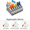 Miniatyrbilde 2 av 5: Lever-Nut Wire Connectors - 4 stk, 3 inn 6 ut
