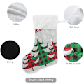 Miniatyrbild 2 av 7: Julklapp, Personliga Julklappsstrumpor 2-pack Glad Jul Buffelrutig Julgran 45,7 cm Julstrumpor Hängande Ornament