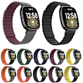 Miniatyrbilde 5 av 5: For Fitbit Versa 3 / Sense Universal Magnetisk Silikonurrem BYJ Red