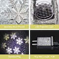 Miniatyrbilde 5 av 5: Juletrær Topper Lighted med Snowflake Projector Lights, Led Star Tree