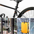 Miniatyrbillede 2 af 6: Kabel låse med kombination, med 3 udskiftelige låsekabler i forskellige længder, multifunktionel kombinationskabel lås til små cykler,