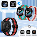 Miniatyrbild 2 av 5: 5-pack justerbart elastiskt band kompatibelt med Fitbit Versa 3/Sense