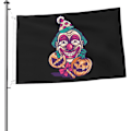 Miniatyrbillede 1 af 9: Halloween Klovne og Græskar 2x3 Fod Dobbeltsidet Udendørs Dekorativt Banner s Holdbart Hjem Terrasse Banner s Sæsonbestemt Have Velkommen 2x3 Sort Sort