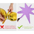 Miniatyrbillede 3 af 5: 4 stk. 22 tommer 4D lilla Starburst Cone Mylar balloner 14 Point Star
