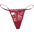 Miniatyrbilde 2 av 2: 6-pakke sexy blomstrende blondetruser med stringtruse L266