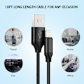 Miniatyrbillede 5 af 5: iPhone-oplader 10 fod. Hurtig iPhone-oplader Dual 2-port USB
