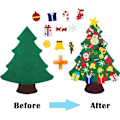 Miniatyrbild 3 av 5: Filt julgran Set 20st Ornament Väggdekor för barn julklapp