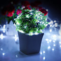 Miniatyrbillede 4 af 7: 2 sæt julelys med batterier, 16ft 50LED, fjernbetjening timer Twinkle String Lights 8 tilstande sølvtråd Firefly Lights til hvid