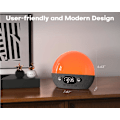 Miniatyrbild 8 av 8: Ljudmaskin, soluppgångslarm med Bluetooth-högtalare, vitt brus för sömn, väckningsljus för sovrum, tung sovare, dimbara nattlampor