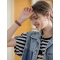 Miniatyrbillede 3 af 5: Strækbar læderrem, der er kompatibel med Apple Watch Band Scrunchie