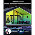 Miniatyrbild 2 av 8: 66FT LED-slingor utomhus, 16 färger som ändrar utomhus ljusslinga, 200 LED vattentät slinga med fjärrkontroller för mors dag, påsk