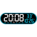 Miniatyrbild 1 av 8: LED Digital Väggklocka med Timer Datum Vecka Temperatur Visning för Studenter, Kontor, Resor Användning Lätt Se H H