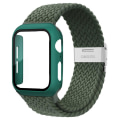 Miniatyrbild 1 av 5: Flätat Solo Loop för Apple Watch-armband 44mm 40mm 45mm 41mm 42mm 38mm Fodral+rem Nylon Elastiskt armband Iwatch Serie 3 5 6 Se 7 8 Inverness Green 42mm series 321