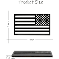 Miniatyrbillede 2 af 5: 3D Amerikansk flag emblem klistermærke udskæring, tykkelse 0,15\201D, akryl