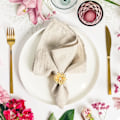 Miniatyrbilde 2 av 5: 12 stk blomsterserviettringholdere sett for ferie bryllup jul