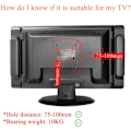 Miniatyrbild 2 av 5: TV-väggfäste - Universell smal hållare för 14-24 tums LCD LED