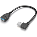 Miniatyrbillede 1 af 5: 2-pak Superspeed USB 3.0 vinkel han til hun forlængerledning