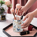 Miniatyrbild 5 av 7: Jwest n-hållare, Cermic Shiny Gold Grphic Butterfly Pttern ncil Cup för flickor barn kvinnor Durble Stnd Desk Orgnizer Mkeup Brush Holder Butterfly