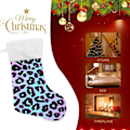 Miniatyrbild 7 av 7: Julklapp, Personliga Julklappsstrumpor 2-pack Regnbåge Leopard Holografisk 45,7 cm Julstrumpor Hängande Ornament Eldstad för B