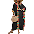 Miniatyrbilde 1 av 5: Kvinners badedrakt Cover Up etnisk print Kaftan Strand Maxi Kjoler