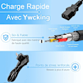 Miniatyrbillede 2 af 4: 1,5 M power, Eu Schuko Cee7 vinklet kontakt til Iec 320 C13