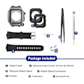 Miniatyrbild 7 av 7: Rem + Fodral för Apple Watch Band 45mm 44mm Metall