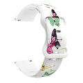 Miniatyrbild 2 av 5: För Fitbit Versa Tryck Fjärils Spänne Silikon Klockarmband ZLS Colorful Butterflies