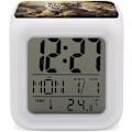 Miniatyrbild 1 av 8: LED-väckarklocka, Jungle Tigers Cub Ptrint Multicolor Väckarklocka Geometrisk Väckarklocka Mångsidig Väckarklocka Modern Väckarklocka Vit Vit