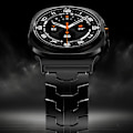Miniatyrbillede 4 af 7: Rustfrit stålbånd kompatibel med   Galaxy Watch Ultra 47mm(2024), Solid Metal Replacement Business Strap med foldelås til mænd Sort