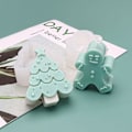 Miniatyrbild 3 av 5: Jul Silikonform Set Julgran, Pepparkaksgubbe och Älg Formar