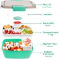 Miniatyrbillede 3 af 5: Bento Box 2000ML, Madkasse Salat Frokostbeholder til at tage med 4