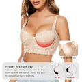 Miniatyrbillede 4 af 5: Push Up BH'er til kvinder Korset Top Bustier Polstret Bøjle BH Tilføj en kop