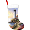 Miniatyrbild 4 av 9: Leuchtturm Diamantmålningstryck Julstrumpa Xmas Ornament Kaminhängande Julstrumpor för Familj Semester Xmas Party Dekorationer 45 cm