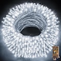 Miniatyrbillede 1 af 7: 403ft 1000 LED Lyskæde Udendørs Julelys 8 Tilstande & Timer Fe Lys Stik i Vandtæt LED Lyskæde til Jul Have Træ Bryllup