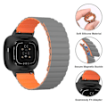 Miniatyrbilde 3 av 5: For Fitbit Versa 3 / Sense Universal Magnetisk Silikonurrem BYJ Red